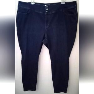 LANE BRYANT High Rise Jegging Jeans Womens Plus Size 28 Dark Wash Stretch Denim
